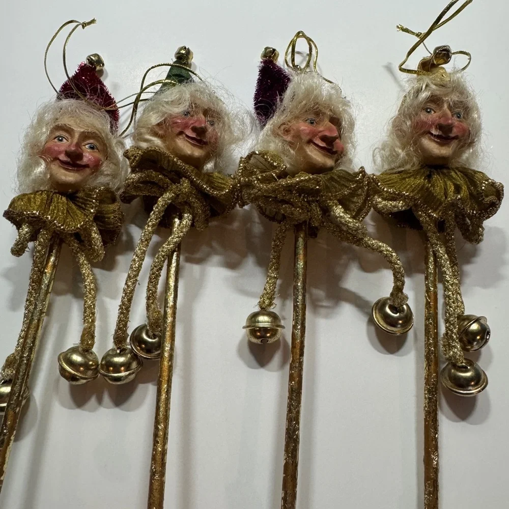 Possible Mark Roberts Vintage Elf‎ Stick Ornaments – Set of 4 – Ornaments
